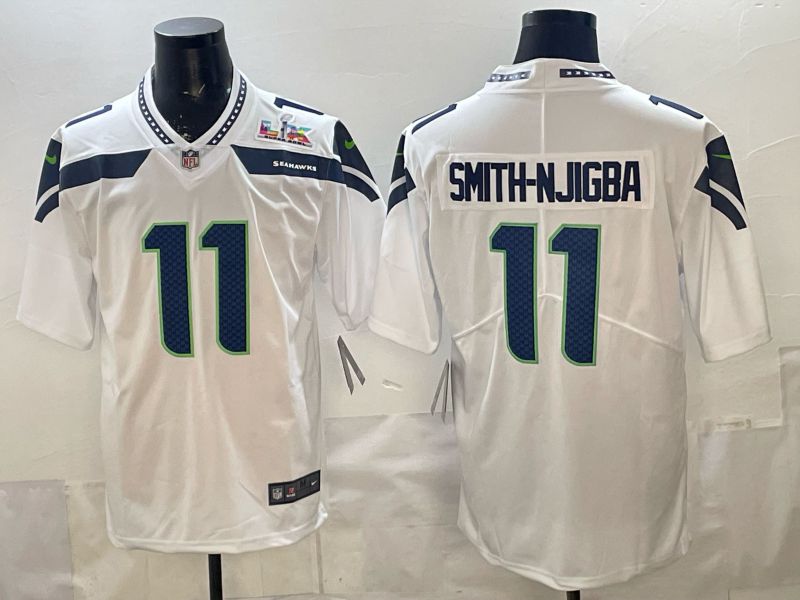 Men 2026 Seattle Seahawks #11 Smith-Njigba White Nike Limited NFL Jersey 017->seattle seahawks->NFL Jersey